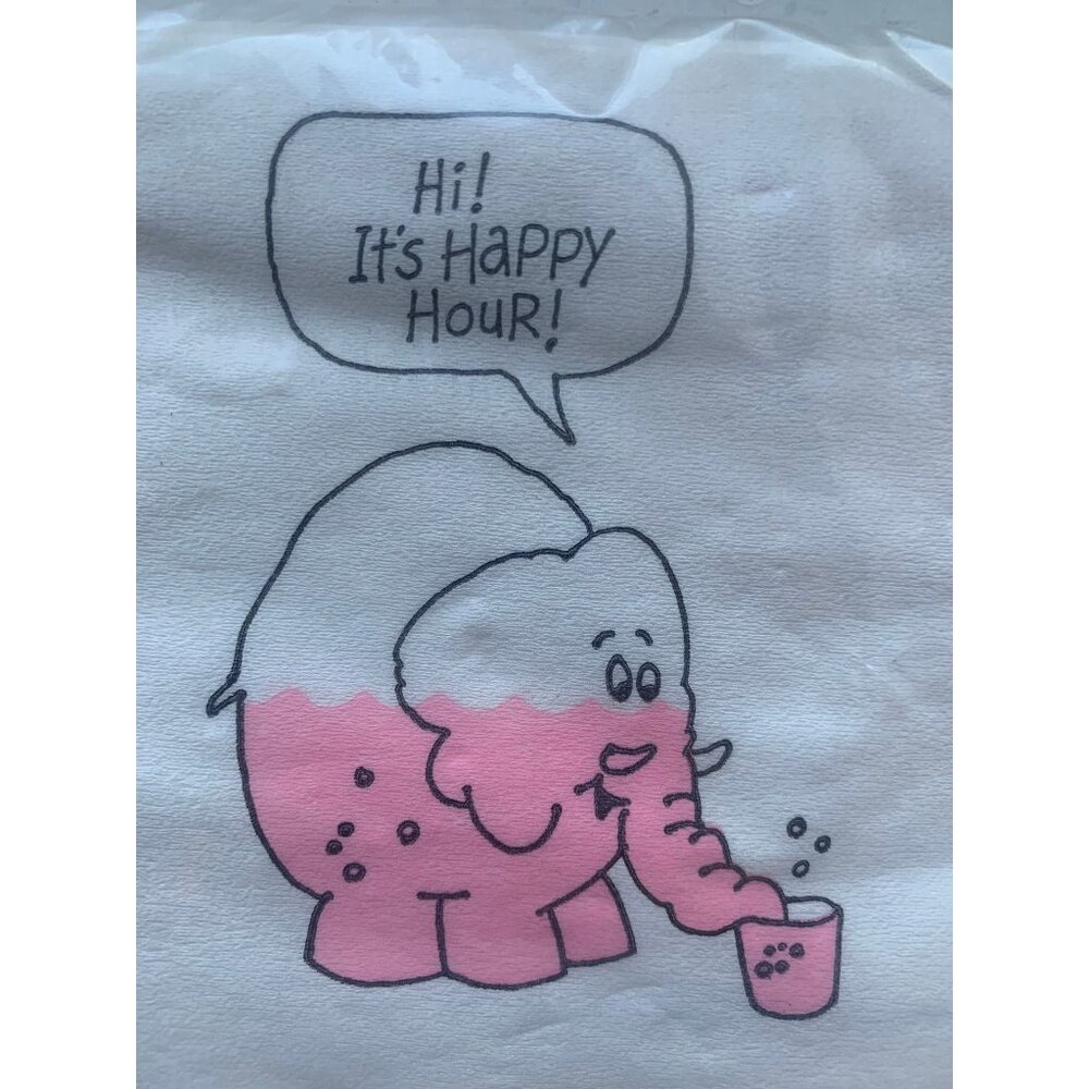 Pink Elephants Cocktail Napkins Sealed Vintage Original Packaging Sixteen Matchi